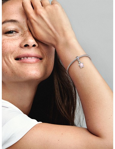 Charm Colgante Tortuga Marina de Cristal de Murano Rosa