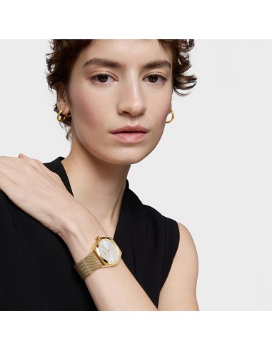 Reloj Analógico con Brazalete de Acero Dorado Karat Round Mesh