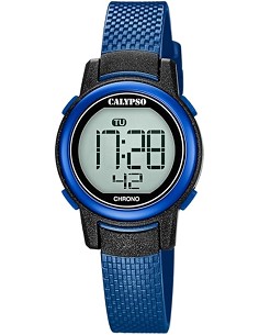 RELOJ CALYPSO DIGITAL CRUSH K5736/6 AZUL CORREA DE CAUCHO, MUJER