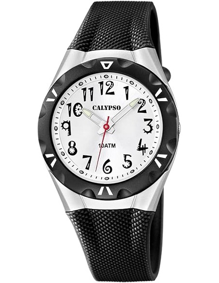RELOJ CALYPSO SWEET TIME K6064/2 PLATA CORREA DE CAUCHO, INFANTIL