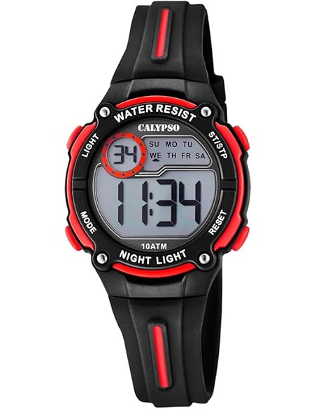 Calypso Niño Digital correa negra y roja