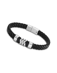 Pulsera Lotus Style Hombre Ls2104-2/1 Piel Negro Joya