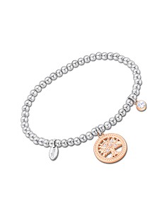 Lotus Style Pulsera Sra Bicolor Arbol Vida Rose