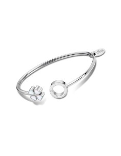 Lotus Style Pulsera Caña Acero Trebol