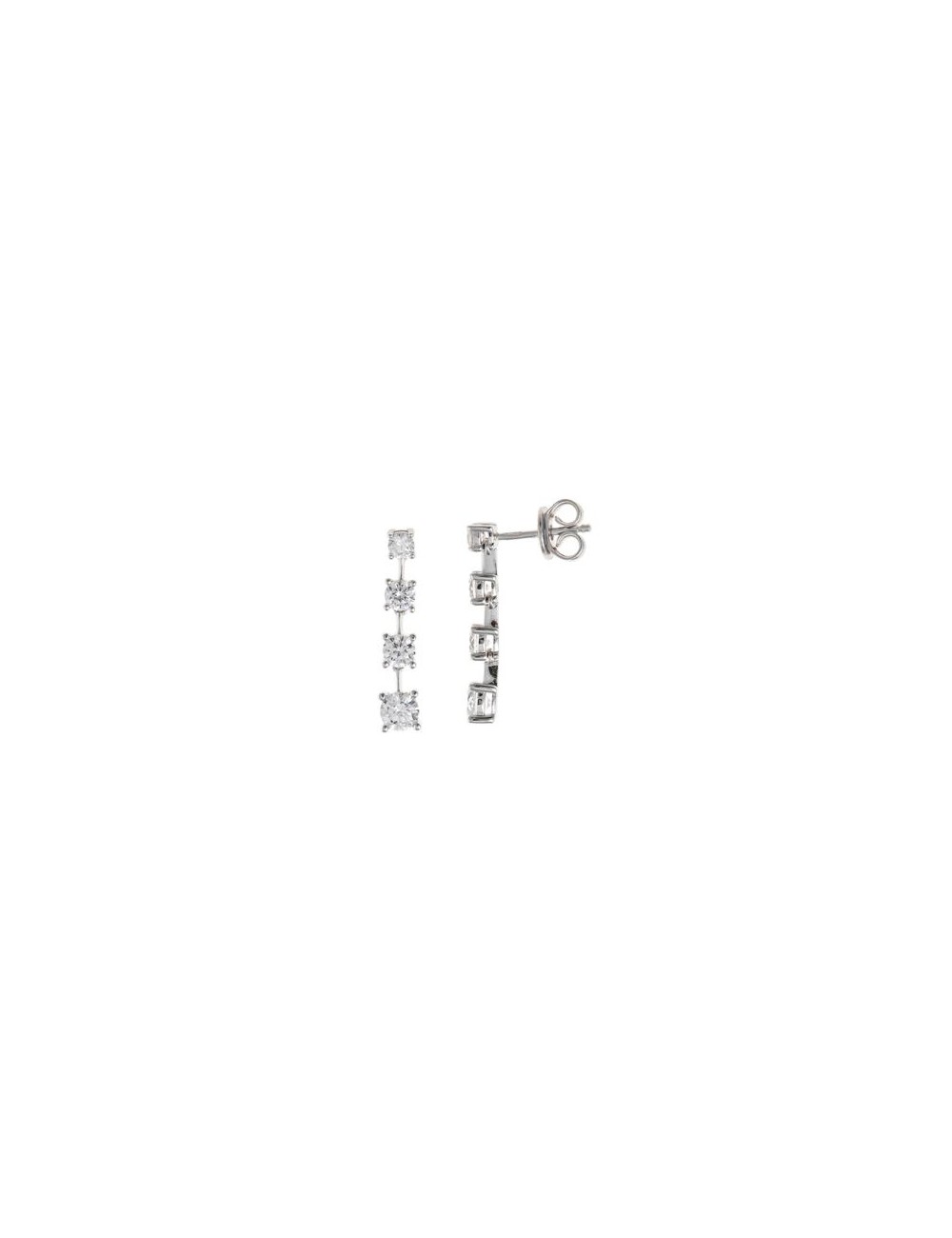 Pendientes Plata Rodiotira Cuatro Circ.