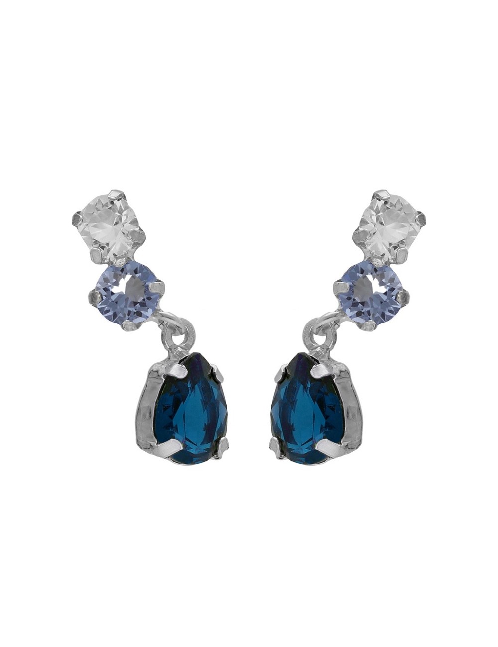 Pendientes Cortos Lagrima Azul